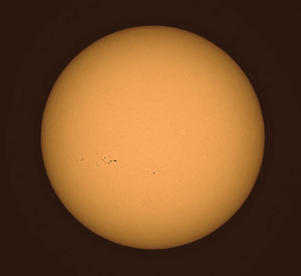 Sun with sunspots
